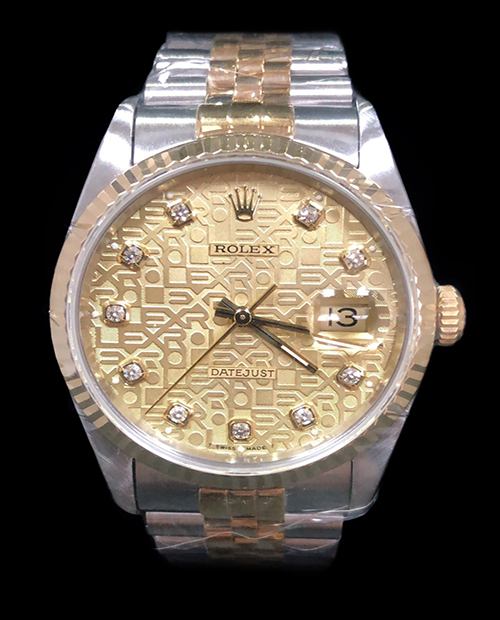 (已售出)Rolex 勞力士 DATEJUST 型號:16233 浮雕紀念面盤 十鑽